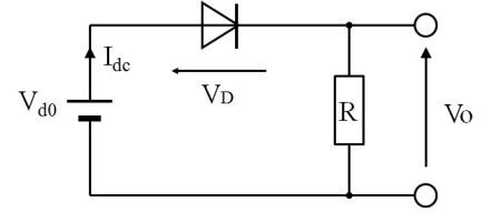 ダイオード検波器の直流等価回路