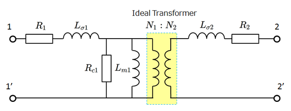 Trans_equivalent_model (Magnetic circuit modeling)