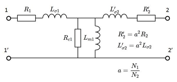 Trans_equivalent_model (Magnetic circuit modeling Primary)