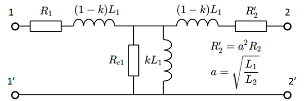 Trans_equivalent_model (electric circuit modeling)